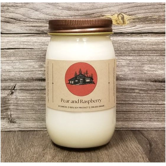 Pear and Raspberry Candle