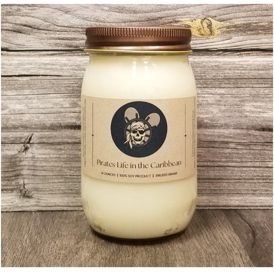 Pirates Life in the Caribbean Candle