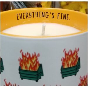 Dumpster Fire Mug with Chocolate Peppermint Bark Scent