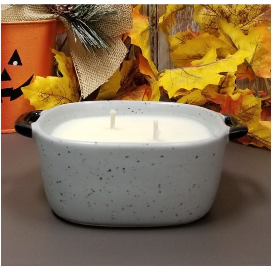 Grey Crock with Pumpkin Crumble Scent