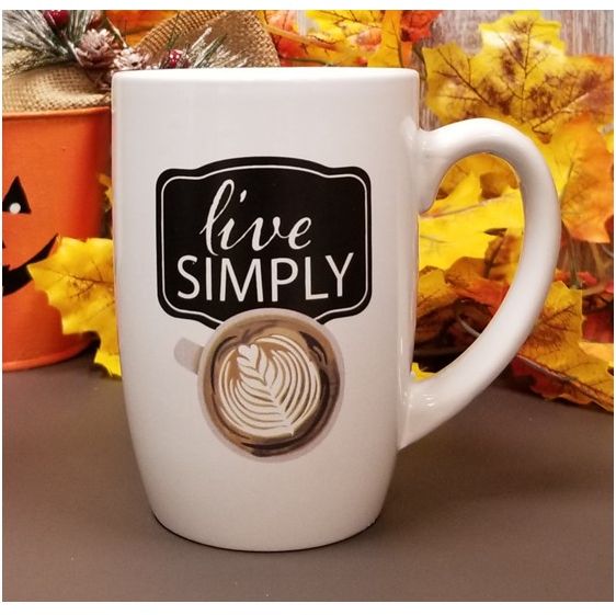 Live Simply Mug with Fresh Brewed Coffee Scent