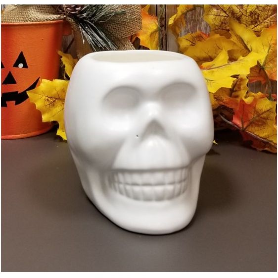 Skull Candle with Harvest Moon Scent